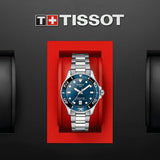 Buy Shop Tissot Seastar 1000 Lady Blue Dial Silver Steel Strap Watch For Women - T120.210.11.041.00 USA Online