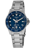 Buy Shop Tissot Seastar 1000 Lady Blue Dial Silver Steel Strap Watch For Women - T120.210.11.041.00 USA Online