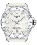 Buy Shop Tissot Seastar 1000 Mother of Pearl White Dial White Rubber Strap Watch for Women - T120.210.17.116.00 USA Online