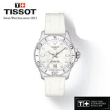 Buy Shop Tissot Seastar 1000 Mother of Pearl White Dial White Rubber Strap Watch for Women - T120.210.17.116.00 USA Online