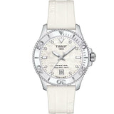 Buy Shop Tissot Seastar 1000 Mother of Pearl White Dial White Rubber Strap Watch for Women - T120.210.17.116.00 USA Online