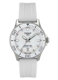 Buy Shop Tissot Seastar 1000 Mother of Pearl White Dial White Rubber Strap Watch for Women - T120.210.17.116.00 USA Online