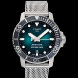 Buy Shop Tissot Seastar 1000 Powermatic 80 Automatic Green Dial Silver Mesh Strap Watch for Men - T120.407.11.091.00 USA Online