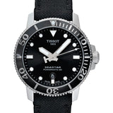 Buy Shop Tissot Seastar 1000 Powermatic 80 Black Dial Black Nylon Strap Watch For Men - T120.407.17.051.00 USA Online