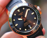 Buy Shop Tissot Seastar 1000 Powermatic 80 Black Dial Black Rubber Strap Watch for Men - T120.407.37.051.01 USA Online