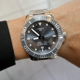 Buy Shop Tissot Seastar 1000 Powermatic 80 Black Dial Silver Steel Strap Watch For Men - T120.407.11.051.00 USA Online
