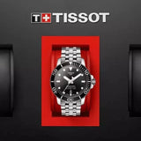 Buy Shop Tissot Seastar 1000 Powermatic 80 Black Dial Silver Steel Strap Watch For Men - T120.407.11.051.00 USA Online