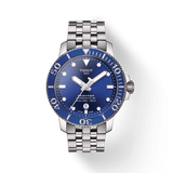 Buy Shop Tissot Seastar 1000 Powermatic 80 Blue Dial Silver Steel Strap Watch For Men - T120.407.11.041.00 USA Online