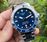 Buy Shop Tissot Seastar 1000 Powermatic 80 Blue Dial Silver Steel Strap Watch for Men - T120.407.11.041.03 USA Online