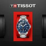 Buy Shop Tissot Seastar 1000 Powermatic 80 Blue Dial Silver Steel Strap Watch for Men - T120.407.11.041.03 USA Online