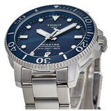 Buy Shop Tissot Seastar 1000 Powermatic 80 Blue Dial Silver Steel Strap Watch for Men - T120.407.11.041.03 USA Online