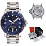 Buy Shop Tissot Seastar 1000 Powermatic 80 Blue Dial Silver Steel Strap Watch for Men - T120.407.11.041.03 USA Online