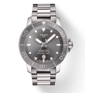 Buy Shop Tissot Seastar 1000 Powermatic 80 Grey Dial Silver Steel Strap Watch for Men - T120.407.11.081.01 USA Online
