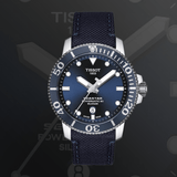 Buy Shop Tissot Seastar 1000 Powermatic 80 Silicium Blue Dial Blue Nylon Strap Watch For Men - T120.407.17.041.01 USA Online