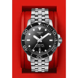 Tissot Seastar 1000 Powermatic 80 Black Dial Silver Steel Strap Watch For Men - T120.407.11.051.00