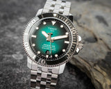 Buy Shop Tissot Seastar 1000 Powermatic 80 Green Dial Silver Steel Strap Watch For Men - T120.407.11.091.01 USA Online