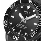 Buy Shop Tissot Seastar 1000 Powermatic 80 Black Dial Black Rubber Strap Watch For Men - T120.407.37.051.00 USA Online