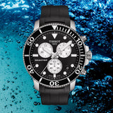 Buy Shop Tissot Seastar 1000 Chronograph Black Dial Black Rubber Strap Watch For Men - T120.417.17.051.00 USA Online