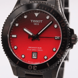 Buy Shop Tissot Seastar 1000 Red Dial Black Steel Strap Watch for Men - T120.410.33.421.00 USA Online