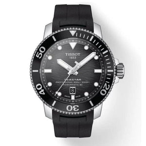 Buy Shop Tissot Seastar 2000 Professional Powermatic 80 Black Dial Black Rubber Strap Watch for Men - T120.607.17.441.00 USA Online
