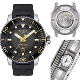 Buy Shop Tissot Seastar 2000 Professional Powermatic 80 Black Dial Black Rubber Strap Watch for Men - T120.607.17.441.01 USA Online