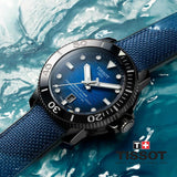 Buy Shop Tissot Seastar 2000 Professional Powermatic 80 Blue Dial Blue Nylon Strap Watch for Men - T120.607.37.041.00 USA Online