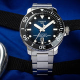 Buy Shop Tissot Seastar 2000 Professional Powermatic 80 Blue Dial Silver Steel Strap Watch for Men - T120.607.11.041.01 USA Online