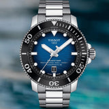 Buy Shop Tissot Seastar 2000 Professional Powermatic 80 Blue Dial Silver Steel Strap Watch for Men - T120.607.11.041.01 USA Online