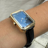 Buy Shop Tissot SRV Black Mother of Pearl Dial Black Leather Strap Watch for Women - T160.110.36.126.00 USA Online