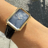 Buy Shop Tissot SRV Black Mother of Pearl Dial Black Leather Strap Watch for Women - T160.110.36.126.00 USA Online