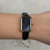 Buy Shop Tissot SRV Black Mother of Pearl Dial Black Leather Strap Watch for Women - T160.110.36.126.00 USA Online