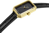 Buy Shop Tissot SRV Black Mother of Pearl Dial Black Leather Strap Watch for Women - T160.110.36.126.00 USA Online