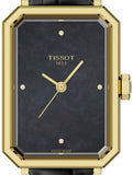Buy Shop Tissot SRV Black Mother of Pearl Dial Black Leather Strap Watch for Women - T160.110.36.126.00 USA Online