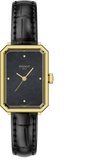 Buy Shop Tissot SRV Black Mother of Pearl Dial Black Leather Strap Watch for Women - T160.110.36.126.00 USA Online