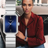 Buy Shop Tissot SRV Blue Dial Silver Steel Strap Watch for Women - T160.110.11.043.00 USA Online