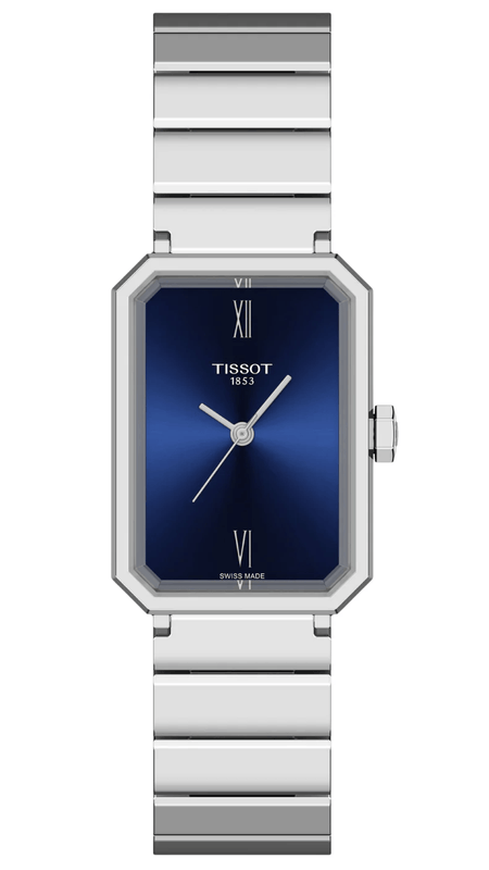 Buy Shop Tissot SRV Blue Dial Silver Steel Strap Watch for Women - T160.110.11.043.00 USA Online