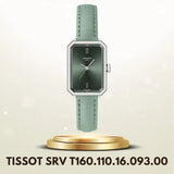 Buy Shop Tissot SRV Green Dial Green Leather Strap Watch for Women - T160.110.16.093.00 USA Online