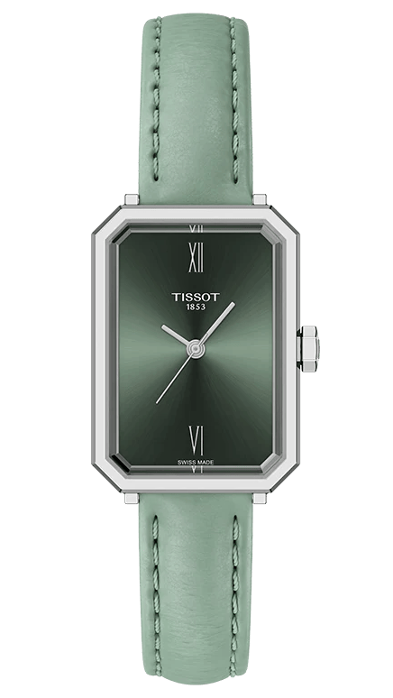 Buy Shop Tissot SRV Green Dial Green Leather Strap Watch for Women - T160.110.16.093.00 USA Online