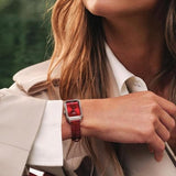 Buy Shop Tissot SRV Red Dial Red Leather Strap Watch for Women - T160.110.16.423.00 USA Online