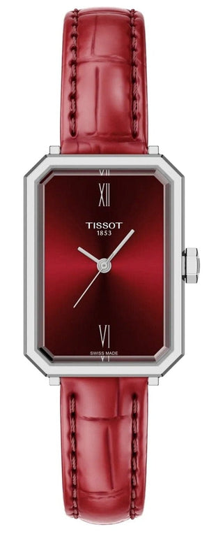 Buy Shop Tissot SRV Red Dial Red Leather Strap Watch for Women - T160.110.16.423.00 USA Online