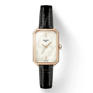 Buy Shop Tissot SRV White Mother of Pearl Dial Black Leather Strap Watch for Women - T160.110.36.113.00 USA Online