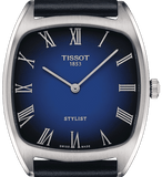 Buy Shop Tissot Stylist Quartz Blue Dial Blue Leather Strap Watch for Men - T159.909.16.043.00 USA Online