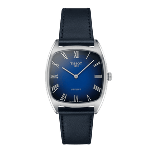 Buy Shop Tissot Stylist Quartz Blue Dial Blue Leather Strap Watch for Men - T159.909.16.043.00 USA Online