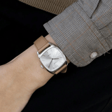 Buy Shop Tissot Stylist Quartz Silver Dial Brown Leather Strap Watch for Women - T159.909.16.031.00 USA Online