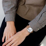 Buy Shop Tissot Stylist Quartz Silver Dial Brown Leather Strap Watch for Women - T159.909.16.031.00 USA Online