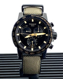Buy Shop Tissot Supersport Chrono Black Dial Beige Nylon Strap Watch For Men - T125.617.37.051.01 USA Online