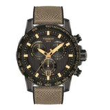 Buy Shop Tissot Supersport Chrono Black Dial Beige Nylon Strap Watch For Men - T125.617.37.051.01 USA Online