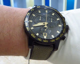 Tissot Supersport Chrono Black Dial Beige Nylon Strap Watch For Men - T125.617.37.051.01