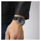 Buy Shop Tissot Supersport Chrono Black Dial Black Leather Strap Watch for Men - T125.617.16.051.00 USA Online