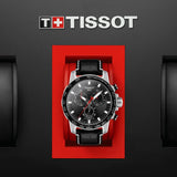 Buy Shop Tissot Supersport Chrono Black Dial Black Leather Strap Watch for Men - T125.617.16.051.00 USA Online